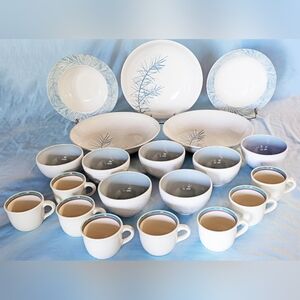 Beautiful Rare Vintage Pfaltzgraff Spruce Bowls  Collection And Juniper Mugs.USA